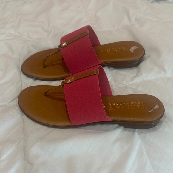 NEW Italian Shoemakers Fuchsia and Brown Sandals size 81/2 - Picture 5 of 8